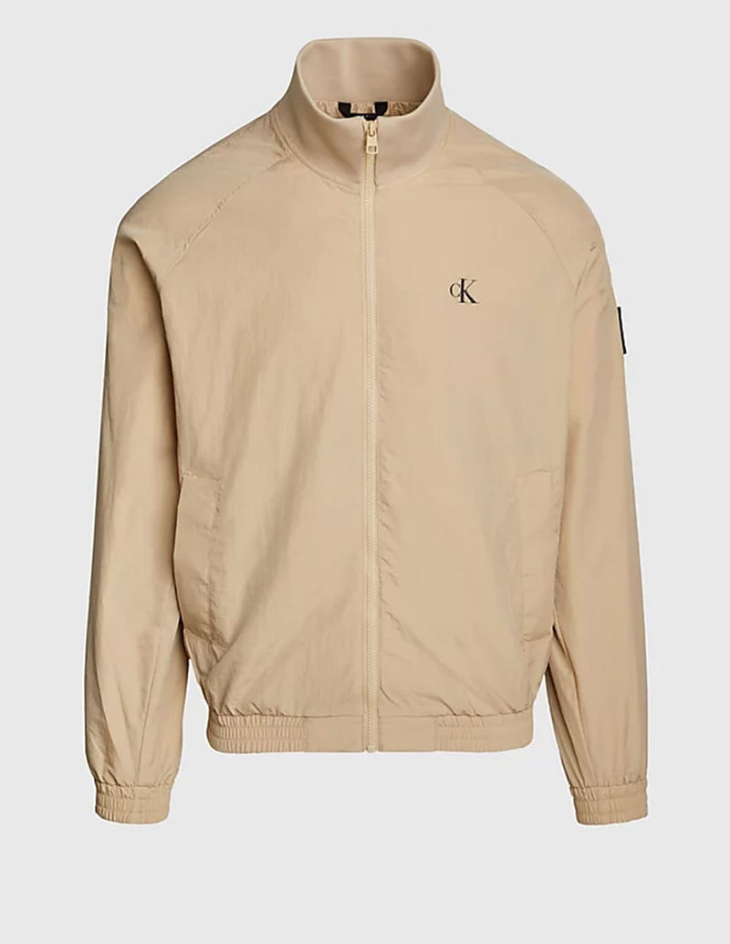 Cazadora Bomber Calvin Klein Jeans de Nailon Estructurado Beige Hombre