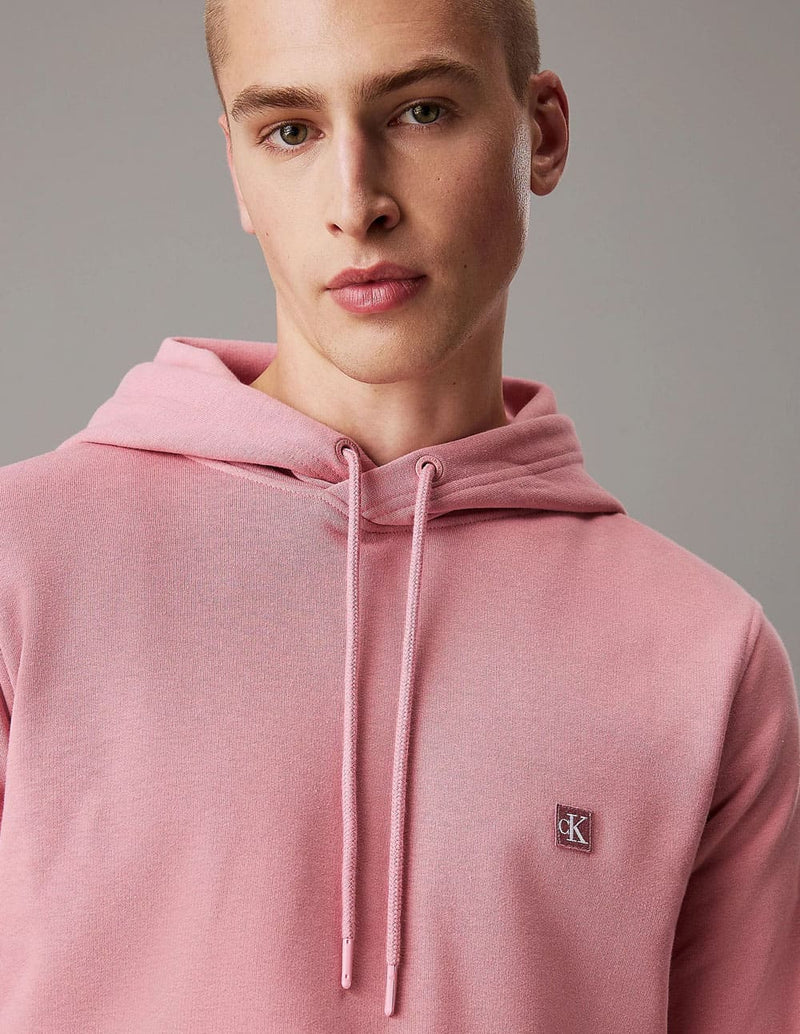 Sudadera con Capucha Calvin Klein Jeans con Insignia Rosa Hombre