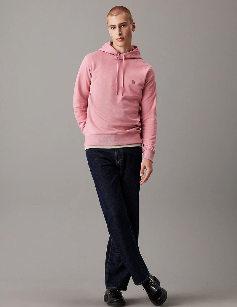 Sudadera con Capucha Calvin Klein Jeans con Insignia Rosa Hombre