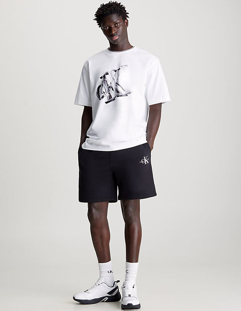 Camiseta Calvin Klein Jeans Oversized con Monograma Blanca Hombre