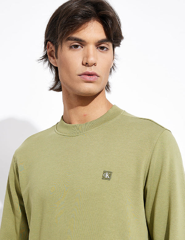 Sudadera Calvin Klein Jeans con Logo Verde Hombre
