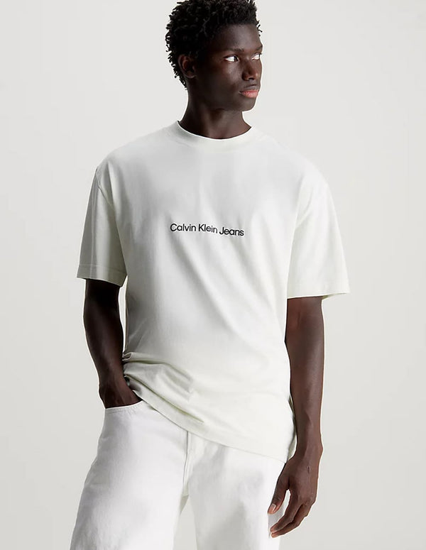 Camiseta Calvin Klein Jeans con Logo Blanca Hombre
