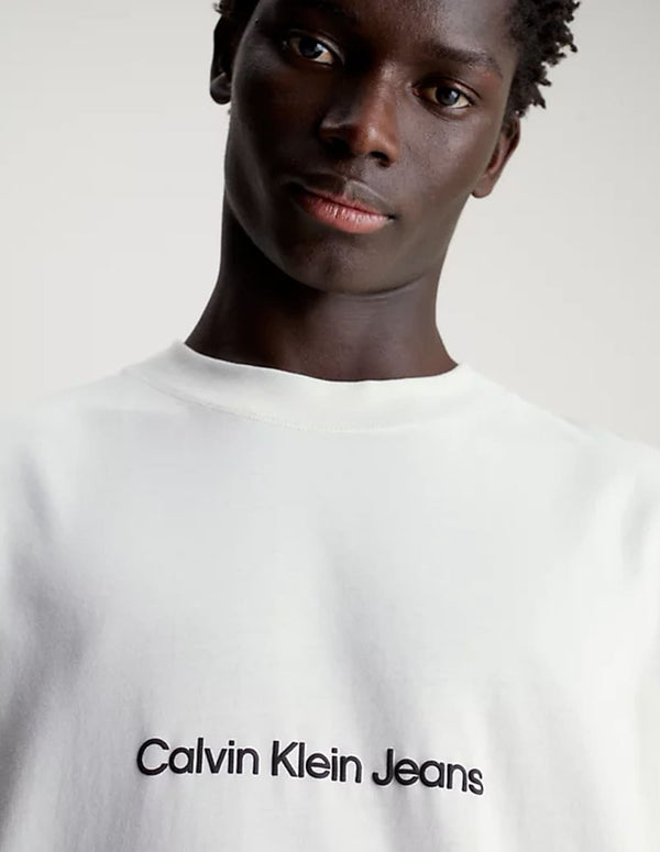 Camiseta Calvin Klein Jeans con Logo Blanca Hombre