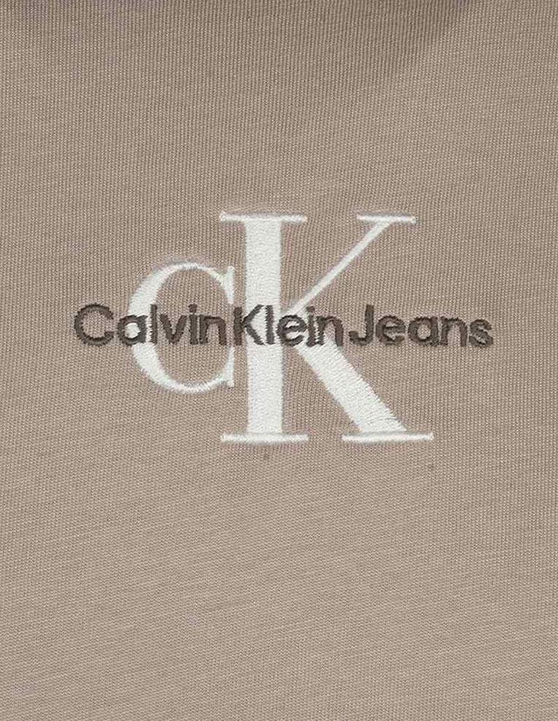 Camiseta Calvin Klein Jeans con Logo Marrón Hombre