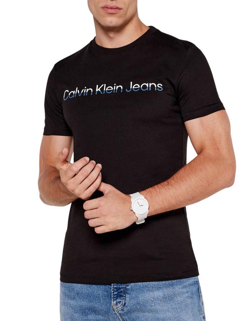 Camiseta Calvin Klein Jeans Institutional Logo Negra Hombre