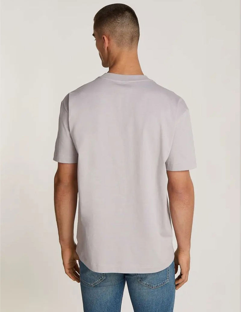 Camiseta Calvin Klein Jeans con Logo en Relieve Gris Hombre