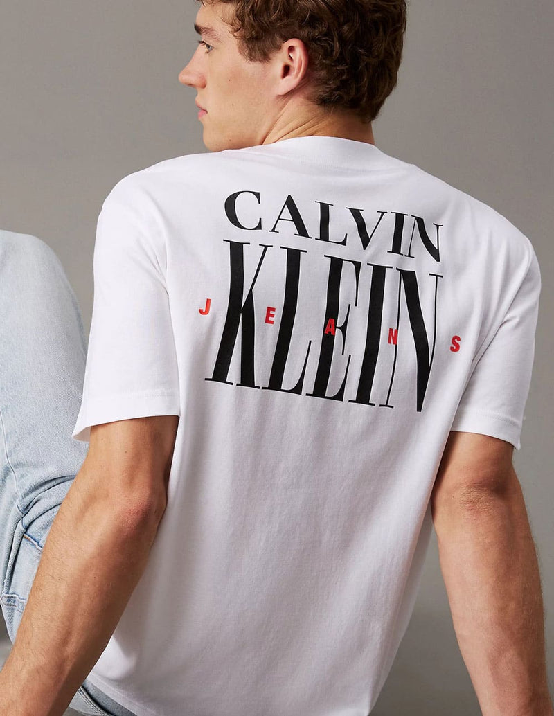 Camiseta Calvin Klein Jeans con Logo Blanca Hombre