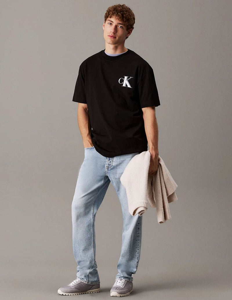 Camiseta Calvin Klein Jeans con Monograma Negra Hombre