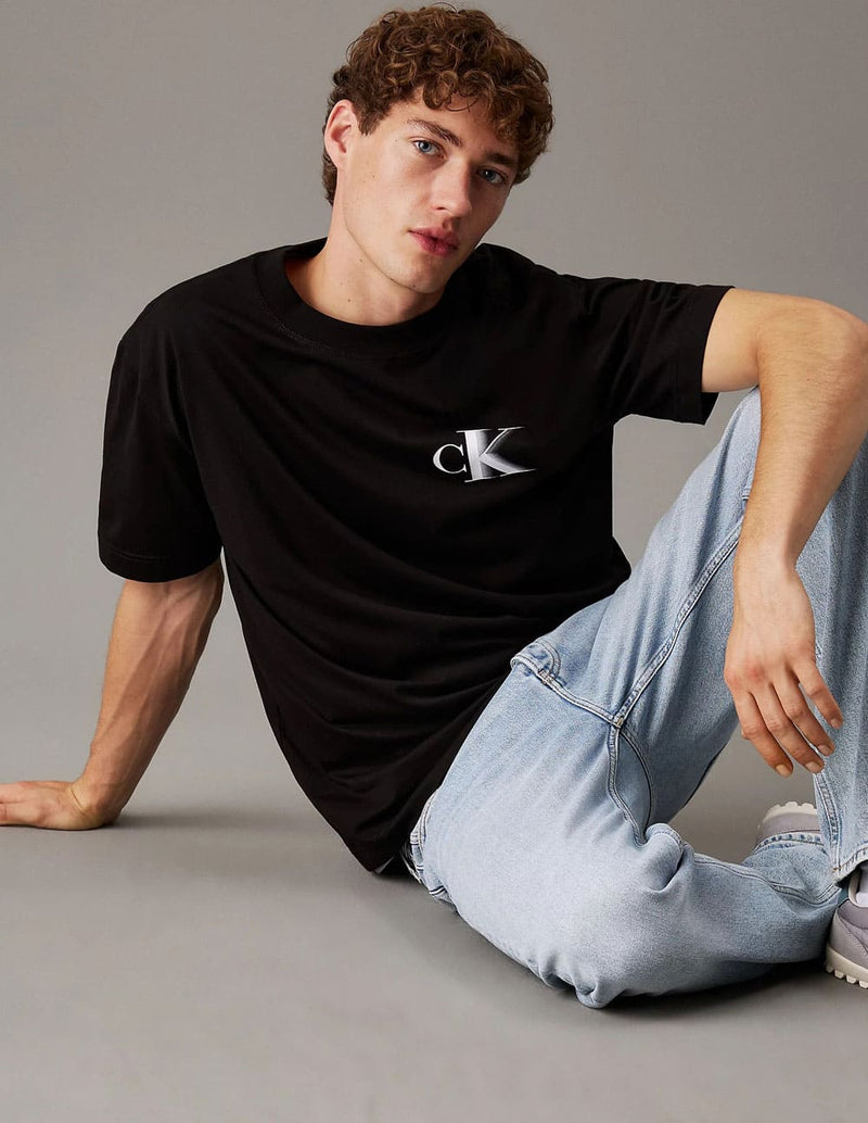 Camiseta Calvin Klein Jeans con Monograma Negra Hombre