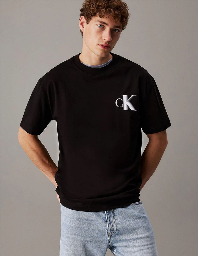 Camiseta Calvin Klein Jeans con Monograma Negra Hombre