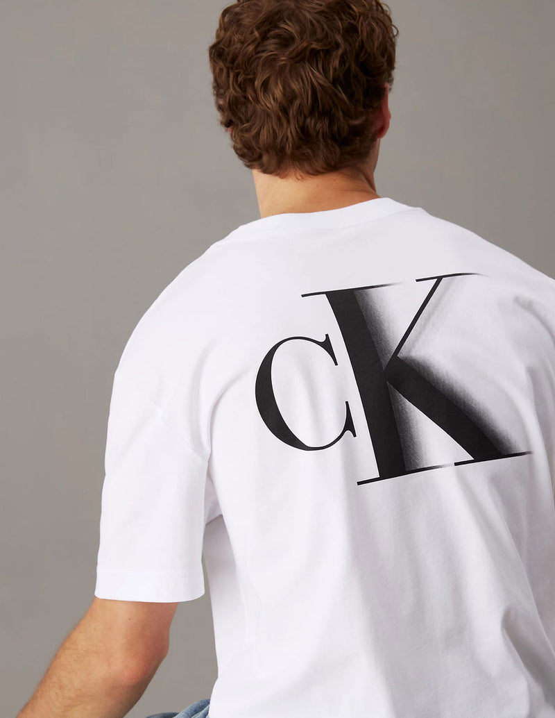 Camiseta Calvin Klein Jeans con Monograma Blanca Hombre