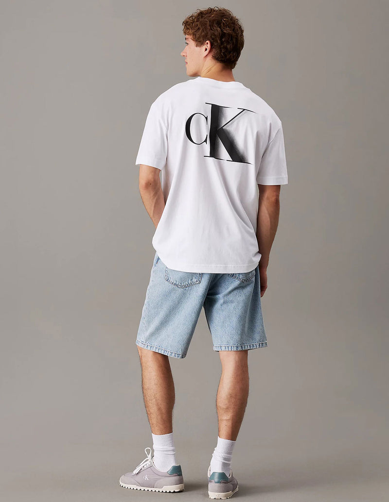 Camiseta Calvin Klein Jeans con Monograma Blanca Hombre