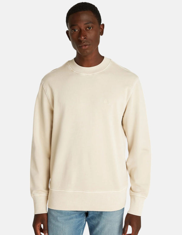 Sudadera Calvin Klein Jeans con Logo Beige Hombre