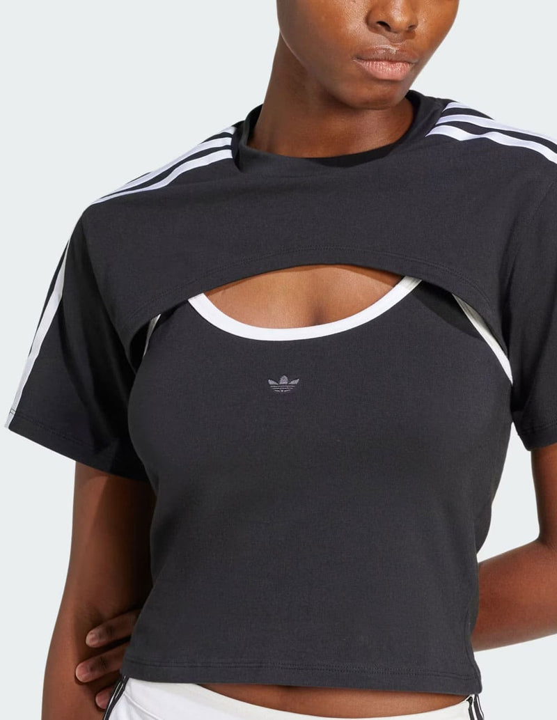 Camiseta adidas Cutout Cali Negra Mujer