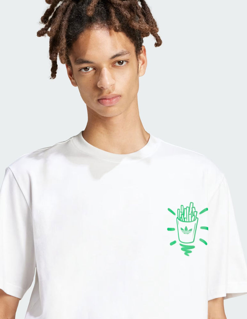 Camiseta adidas con Estampado Blanca Hombre