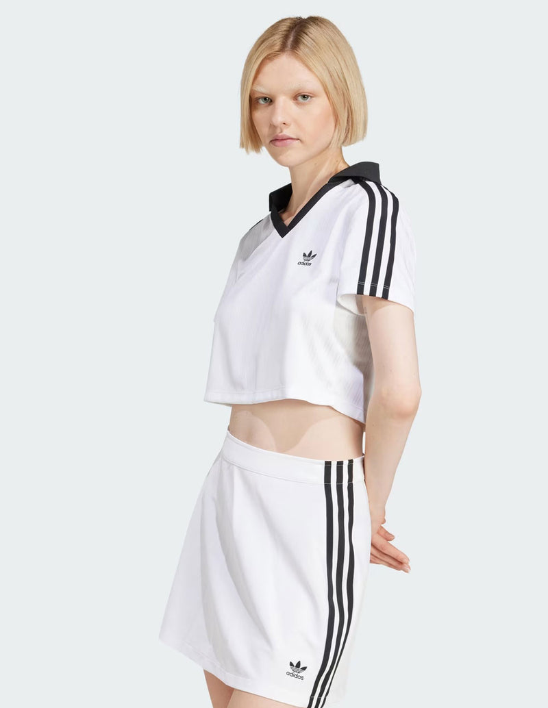 Camiseta adidas Tipo Polo Blanca Mujer