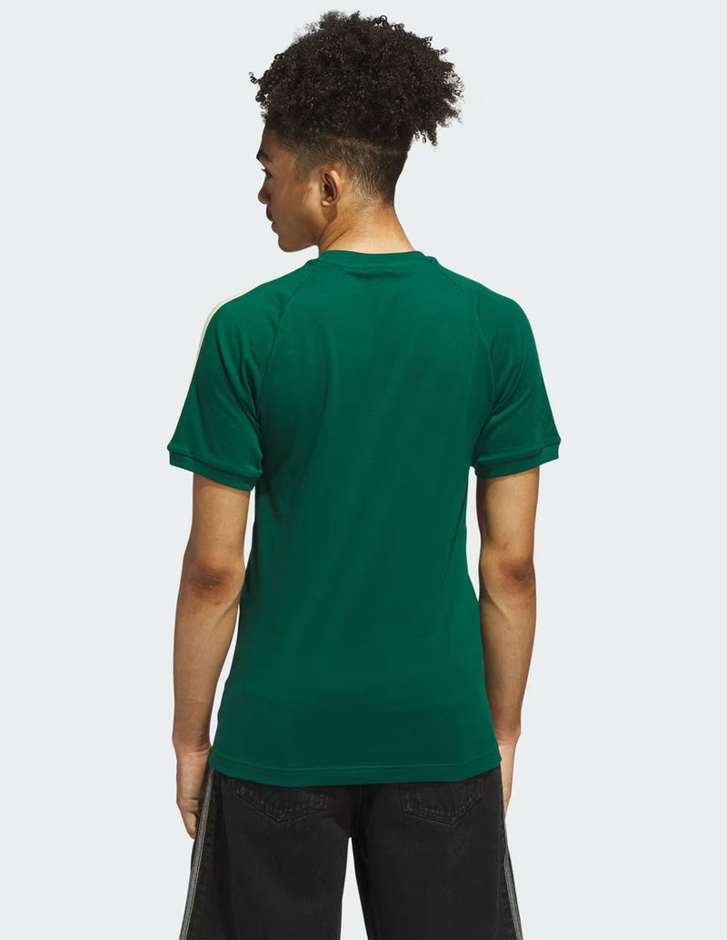 Camiseta adidas 3 Stripes Panel Verde Hombre