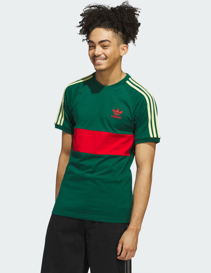 Camiseta adidas 3 Stripes Panel Verde Hombre