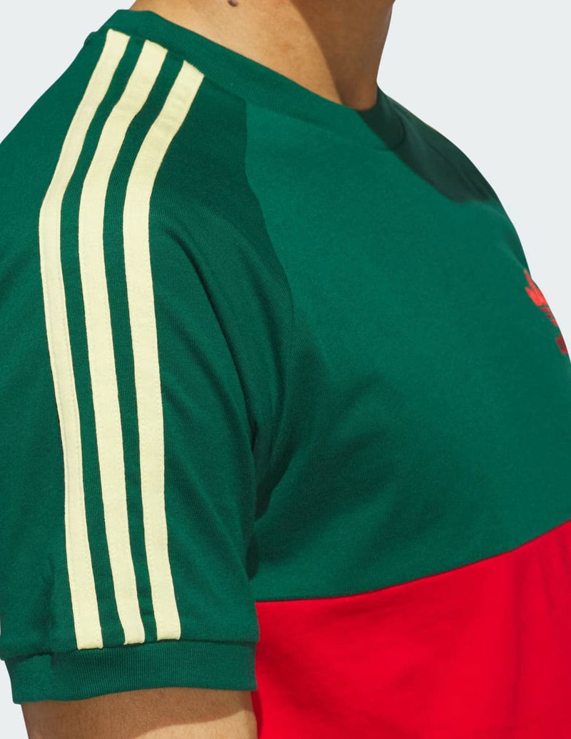 Camiseta adidas 3 Stripes Panel Verde Hombre