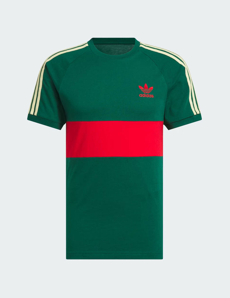 Camiseta adidas 3 Stripes Panel Verde Hombre