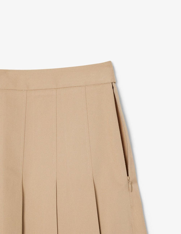 Falda Lacoste Plisada Elástica Beige Mujer