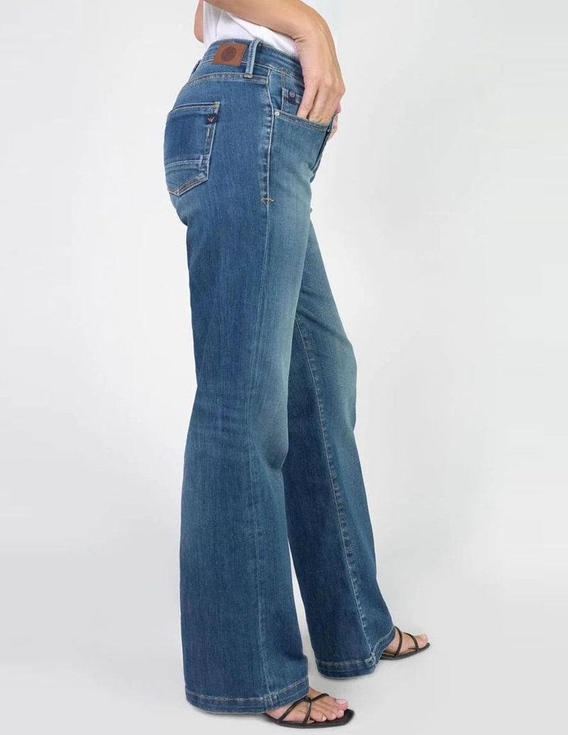 Pantalón Vaquero Le Temps des Cerises Divi Acampanado Azul Mujer