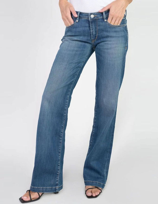 Pantalón Vaquero Le Temps des Cerises Divi Acampanado Azul Mujer
