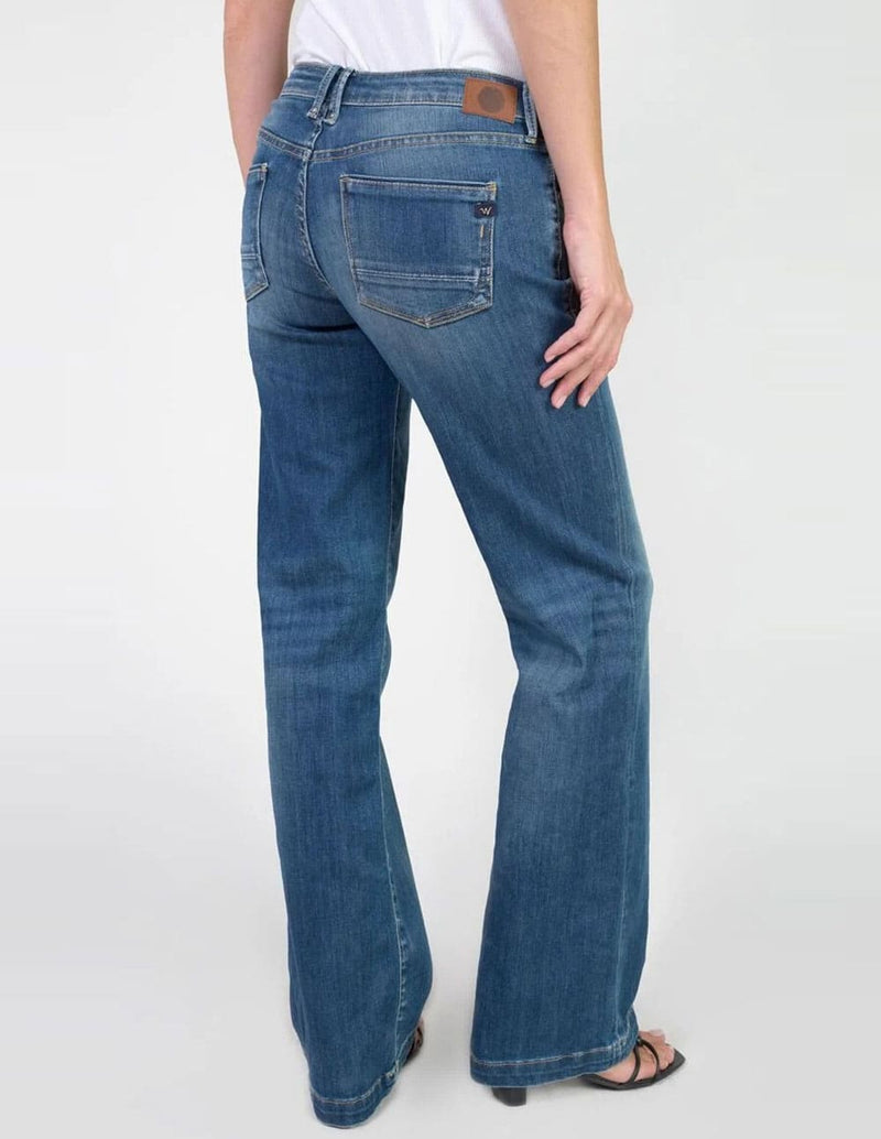 Pantalón Vaquero Le Temps des Cerises Divi Acampanado Azul Mujer