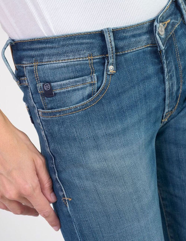 Pantalón Vaquero Le Temps des Cerises Divi Acampanado Azul Mujer