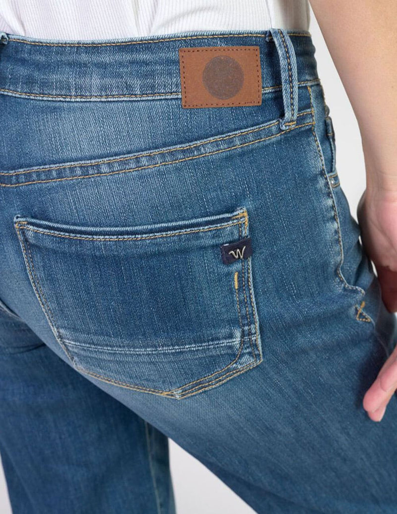 Pantalón Vaquero Le Temps des Cerises Divi Acampanado Azul Mujer