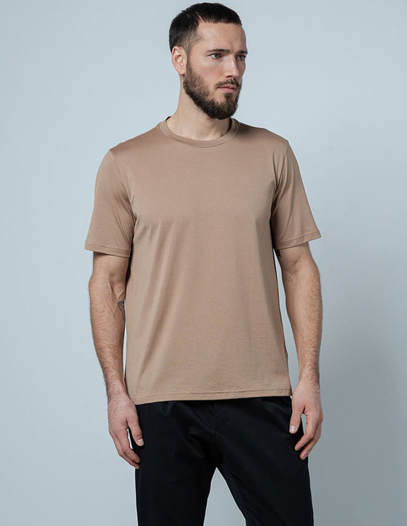 Camiseta Herno con Logo Beige Hombre