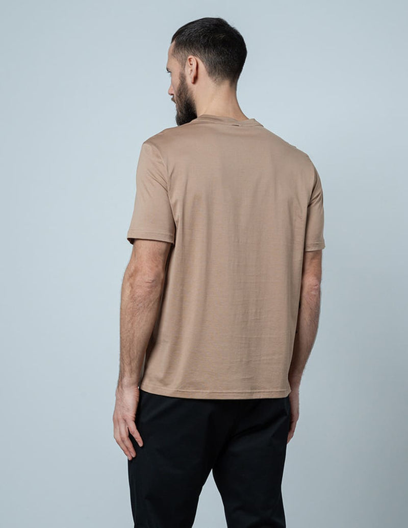 Camiseta Herno con Logo Beige Hombre