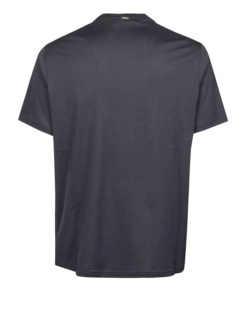 Camiseta Herno con Logo Azul Marino Hombre