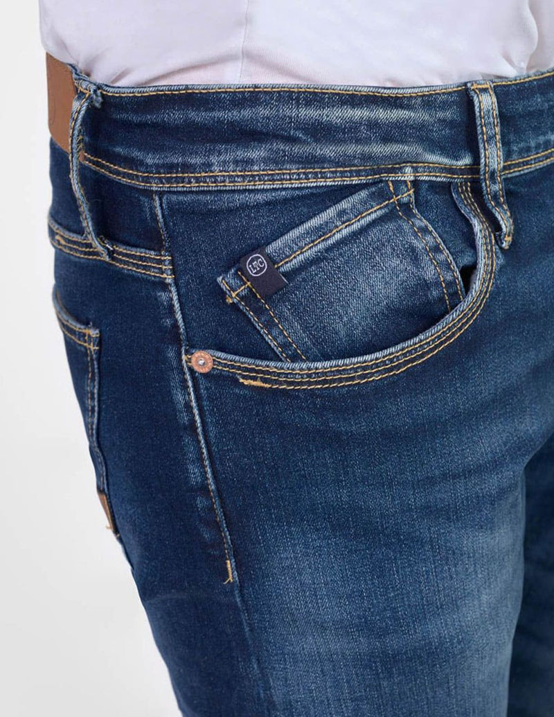 Pantalón Vaquero Le Temps des Cerises Regular Basic Azul Hombre