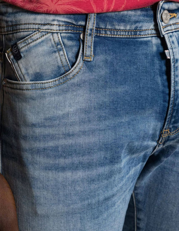 Pantalón Corto Le Temps des Cerises Vaquero Azul Hombre