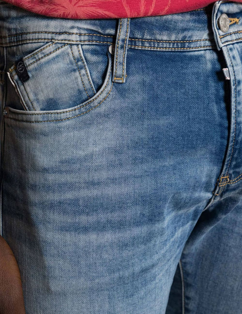 Pantalón Corto Le Temps des Cerises Vaquero Azul Hombre