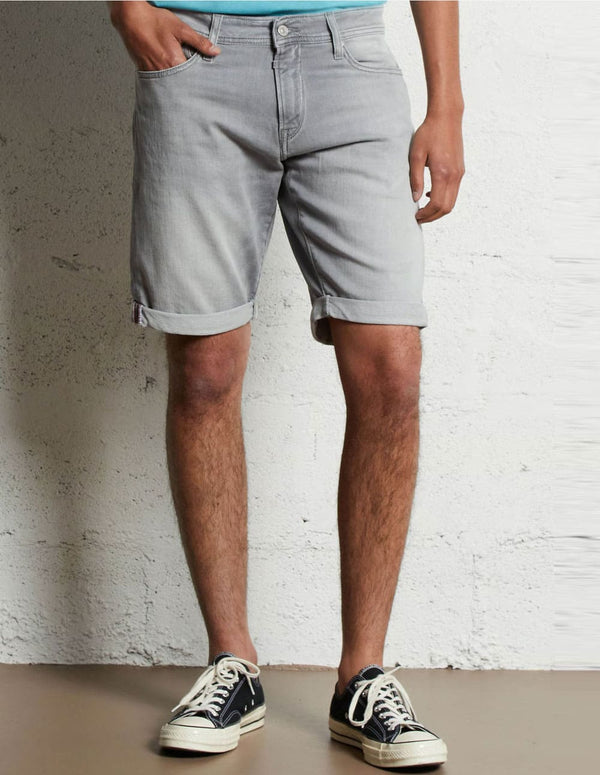 Pantalón Corto Le Temps des Cerises con Logo Gris Hombre
