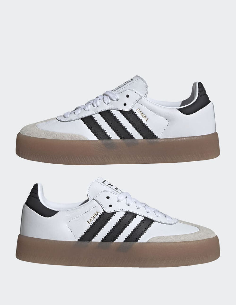 adidas Sambae Blancas y Negras Mujer