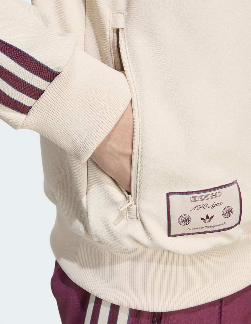 Sudadera adidas Ajax Amsterdam Terrace Icons Beige Hombre