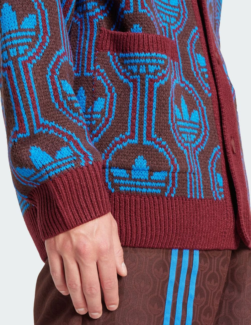 Chaqueta adidas con Logos Azul y Marrón Hombre