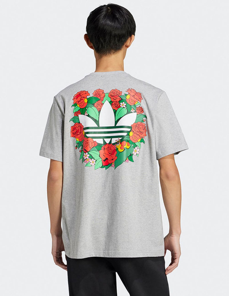 Camiseta adidas con Estampado Gris Hombre