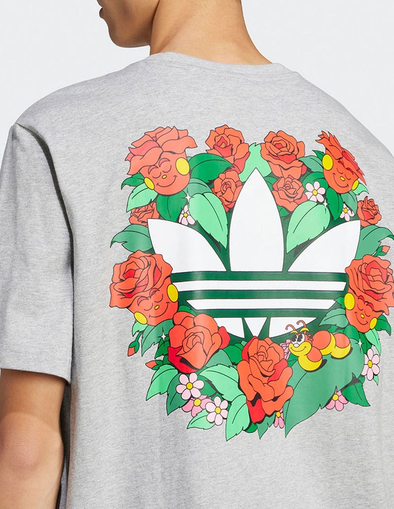 Camiseta adidas con Estampado Gris Hombre