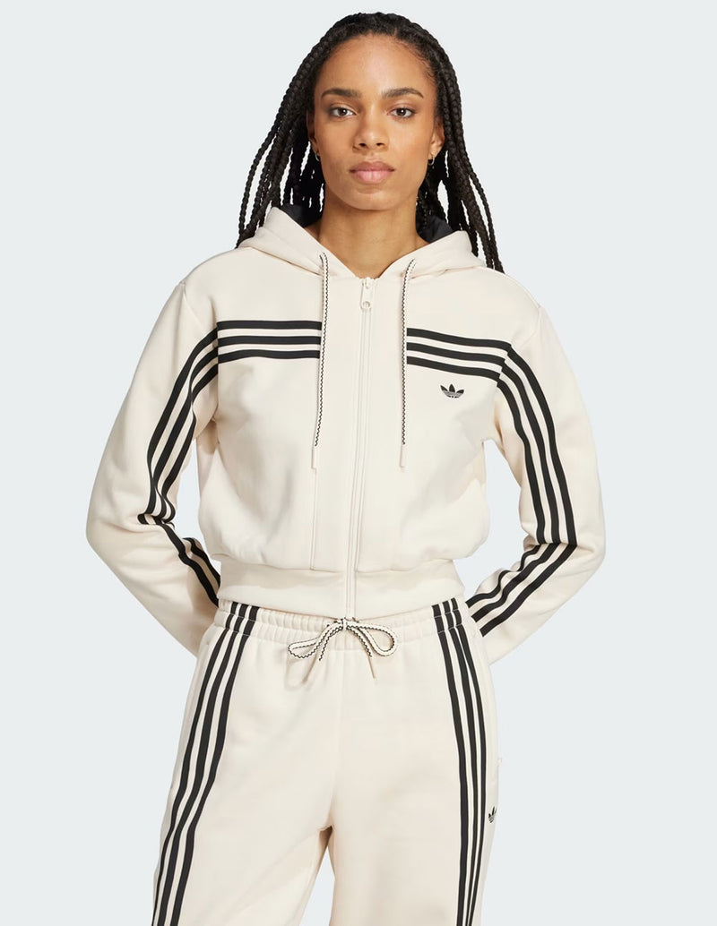 Sudadera adidas 70s Full Zip Beige Mujer