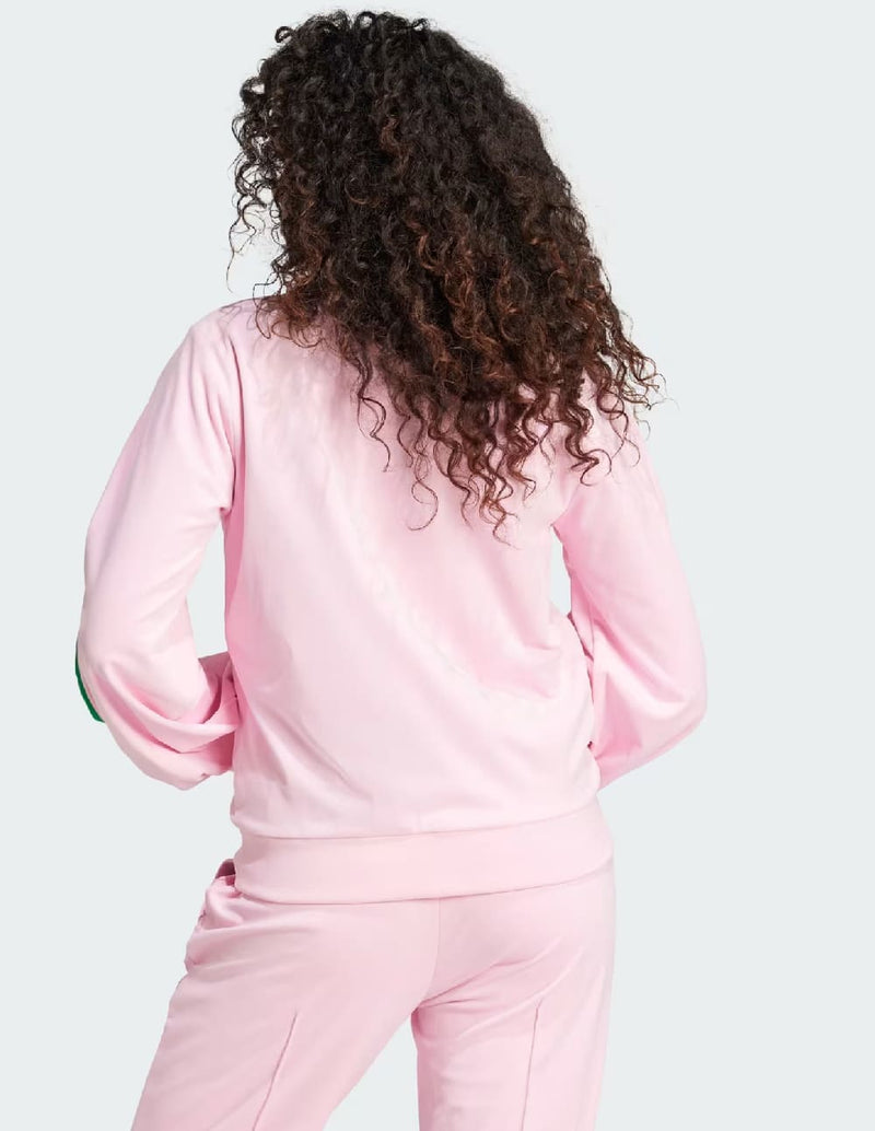 Chaqueta adidas Velour Rosa y Verde Mujer