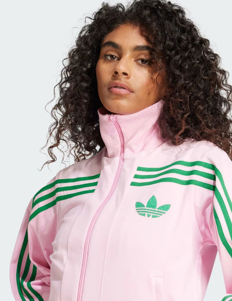 Chaqueta adidas Velour Rosa y Verde Mujer