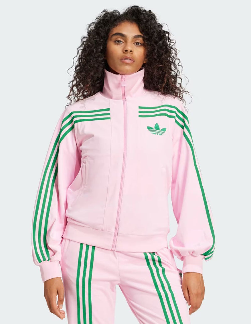 Chaqueta adidas Velour Rosa y Verde Mujer