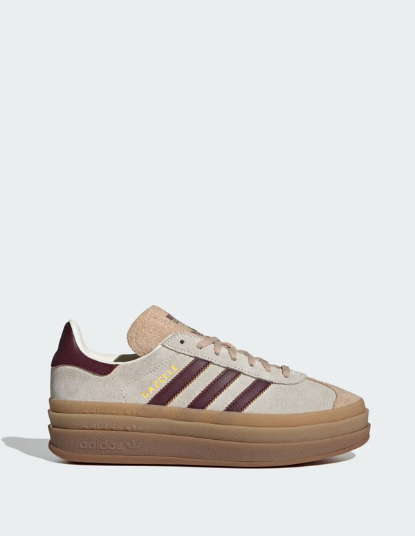 adidas Gazelle Bold Beiges y Burdeos Mujer JQ5127 BEIGE