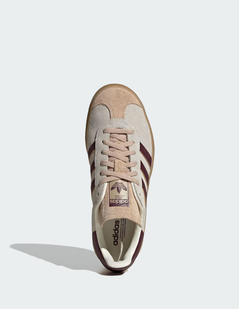 adidas Gazelle Bold Beiges y Burdeos Mujer JQ5127 BEIGE