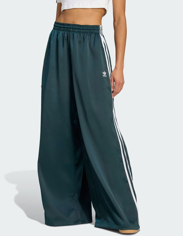 Pantalón adidas Satin Wide Leg Verde Mujer