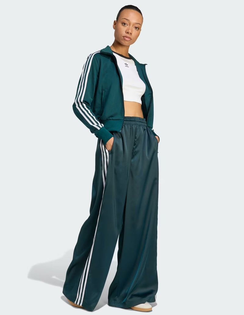 Pantalón adidas Satin Wide Leg Verde Mujer